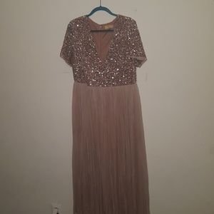 Taupe Blush Maxi dress